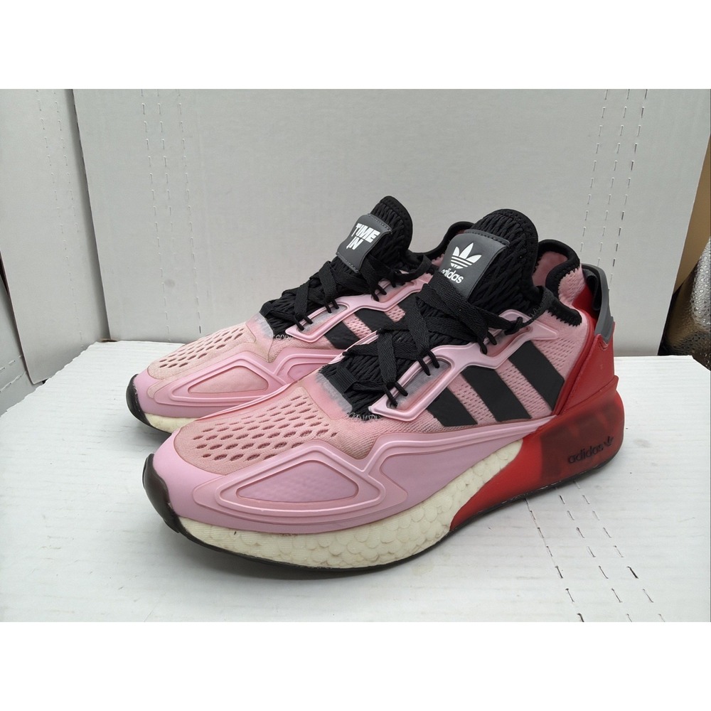 Ninja x ZX 2K Boost 'Time In True Pink Scarlet' Adidas Women's Size 7 No Insoles